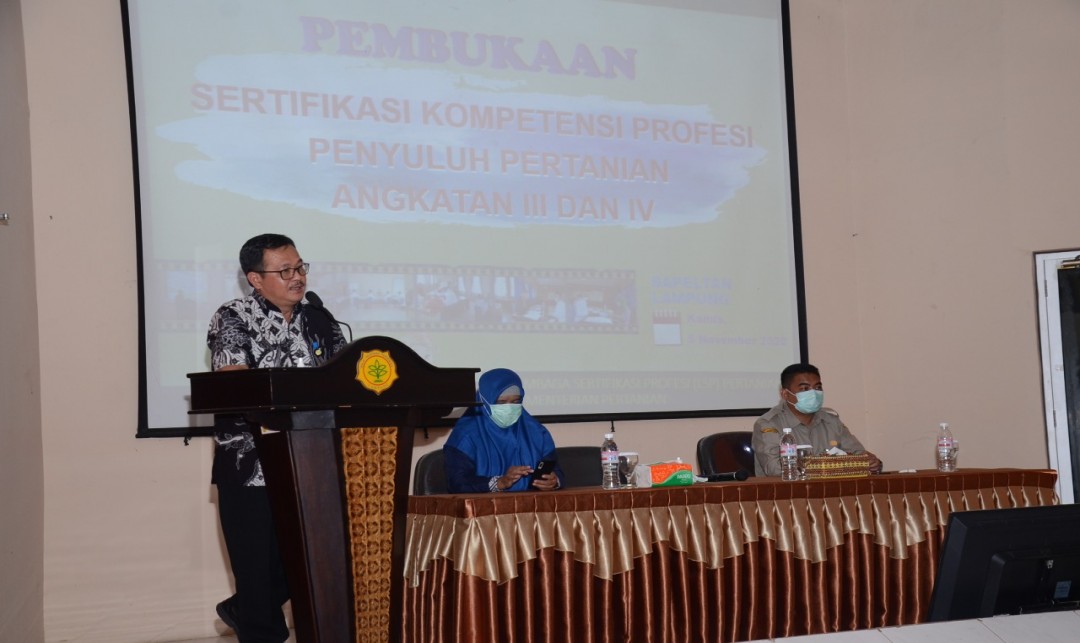 Foto : Kegiatan Sertifikasi Profesi Penyuluh Pertanian Level Fasilitator di Balai Pelatihan Lampung, Hajimena.