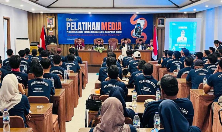 Pelatihan Media dan Kehumasan Karang Taruna Kabupaten Bogor di Hotel Accram, Puncak, Kecamatan Megamendung, Kamis (3/9/2026).