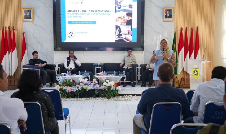 Roadshow Sosialisasi Antikorupsi Tahun 2026 yang digelar Inspektorat Kabupaten Bogor dengan menggandeng DPRD Kabupaten Bogor, Polres Bogor, Kejaksaan, serta jajaran aparatur kecamatan dan desa, Selasa (8/9/26).