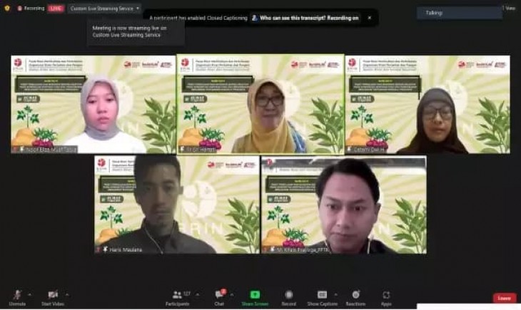 Webinar HortiEs Talk #4 yang yang dihelat Pusat Riset Hortikultura dan Perkebunan (PRHP) bertajuk: Riset Pemuliaan dan Budidaya Berkelanjutan Pada Komoditas Hortikultura dan Perkebunan Menjawab Tantangan Kendala Produksi (Brin.go.id)