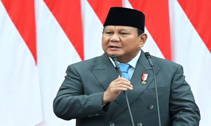 Presiden Prabowo Subianto menyampaikan pidato dalam Sidang Tahunan MPR RI dan Sidang Bersama DPR-DPD RI Tahun 2025 di Gedung Nusantara, Kompleks Parlemen, Jakarta, Jumat (15/8/2025). (Foto : Sektretariat Negara)