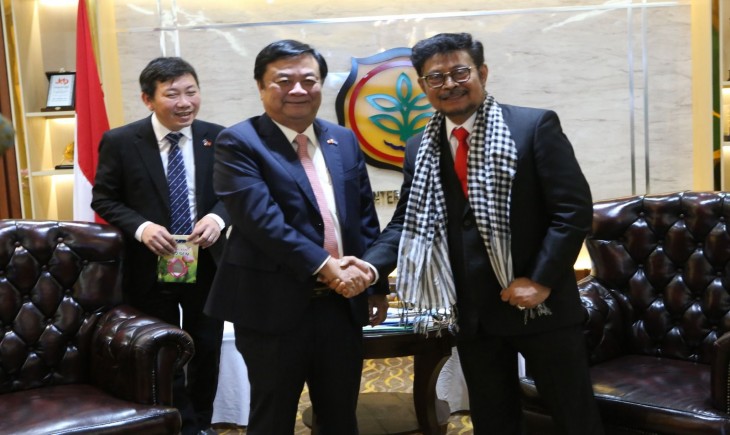 Mentan SYL usai bertemu Menteri Pertanian Vietnam Le Minh Hoan di Kantor Pusat Kementan, Rabu, 6 September 2023. (Dok. Kementan)