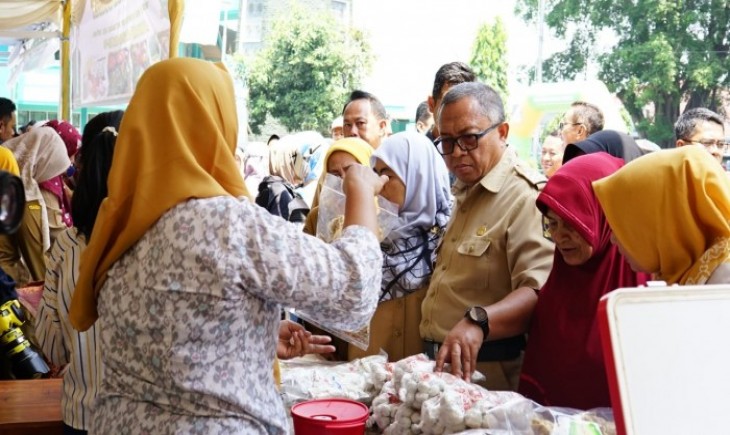 Hari Pangan Sedunia ke-43. Diadakan bersama Bapanas RI berlangsung di Alun-alun Palabuhanratu (Diskominfo Pemkab Sukabumi)
