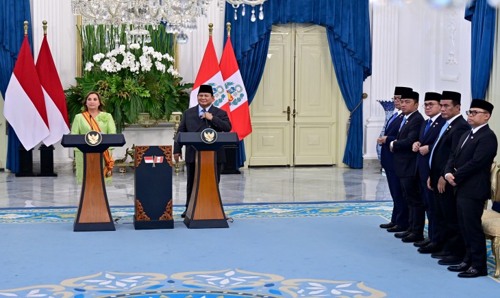 Mentan Amran Dampingi Presiden Prabowo Dalam Pertemuan Bilateral Dengan Peru, Perkuat Kerja Sama Ketahanan Pangan. (Foto: dok. Kementan)