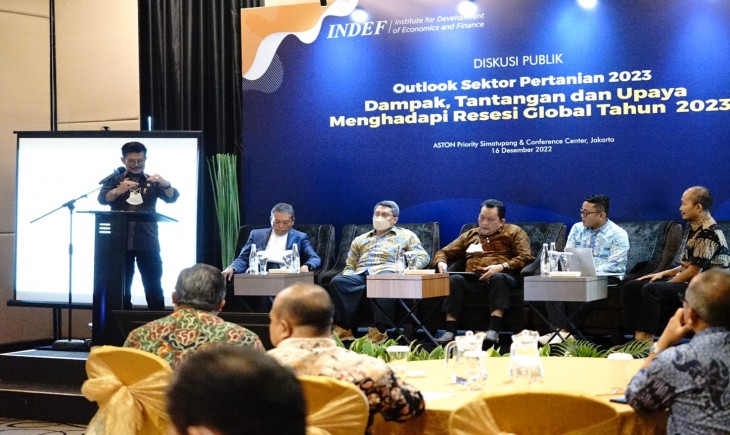 Foto : Mentan SYL saat Keynote Speech di Aston Priority Sumatupang and Conference Center Jakarta. 