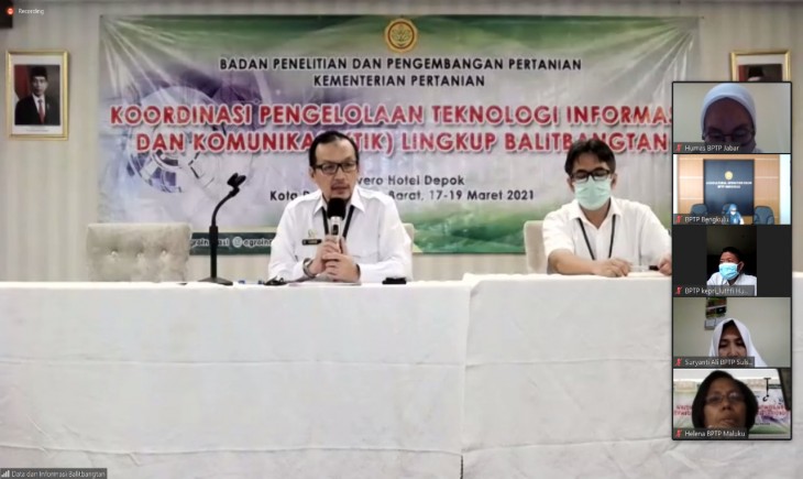 Foto : Acara Kegiatan Koordinasi Pengelolaan Teknologi Informasi Dan Komunikasi (TIK) Lingkup Balitbangtan.