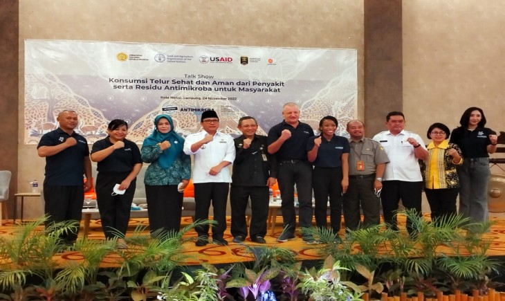 Foto : Kementan dengan FAO dan Pemerintah Provinsi Lampung Mempromosikan Produk Unggas Bebas Residu Antimikroba.