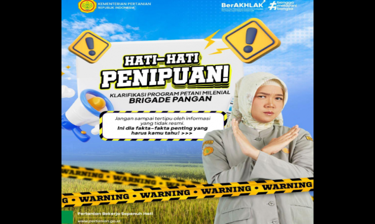 Waspadai Hoaks tentang Brigade Pangan di Media Sosial. (Foto: Dok. Kementan)