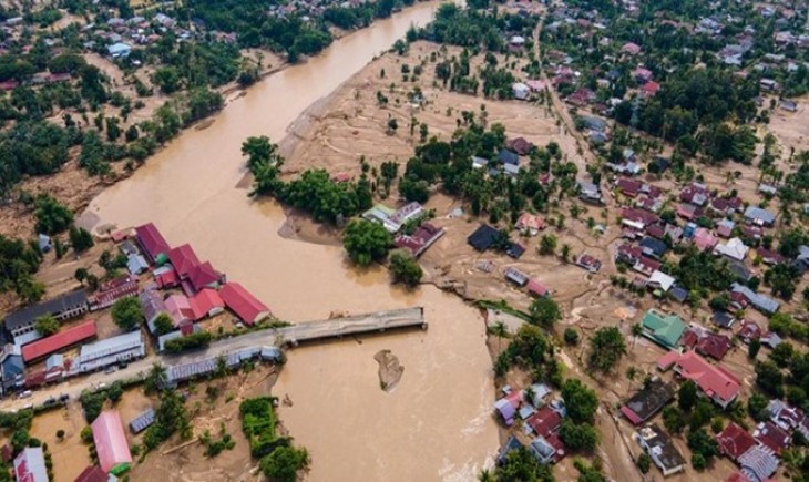 Banjir menerjang berbagai wilayah di Aceh, Sumatra Utara, dan Sumatra Barat. (Foto: Pusiknas POLRI)