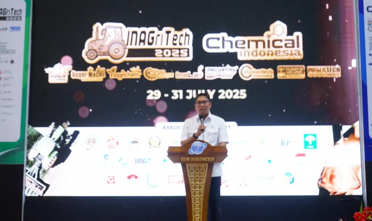 Wamentan Sudaryono saat membuka Pameran Inagritech 2025 di JIExpo, Kemayoran, Jakarta Pusat, Selasa (29/7/2025). (Foto: dok. Kementan)