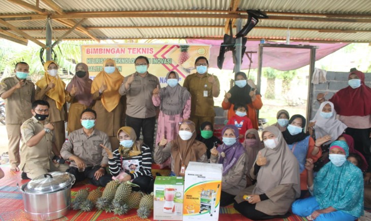 Foto : BPTP Balitbangtan Riau Melaksanakan Pendampingan dan Pembinaan Pada Kelompok Petani Kecil (KPK) Seroja.
