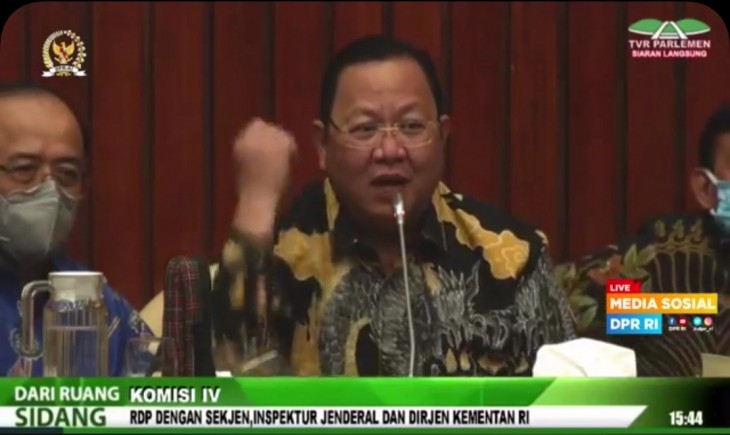 Foto : Ketua Komisi IV DPR RI Dalam Rapat, Dengar Pendapat Bersama Jajaran Kementerian Pertanian. Sumber Foto : Inipasti-