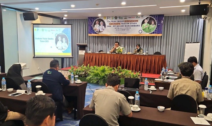 Foto : SMK-PP Negeri Banjarbaru melalui kegiatan Program Yess, melaksanakan Forum Grup Discussion, Graduate Tracer Study di Hotel Rattan In, Banjarmasin.