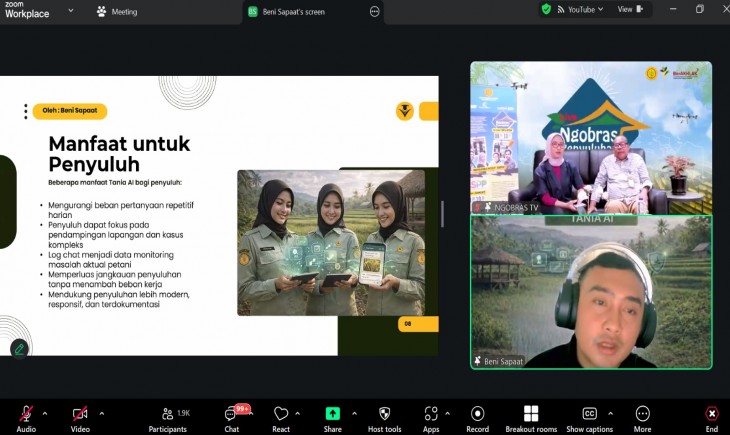 Tingkatkan Kompetensi SDM Pertanian, Kementan Hadirkan Inovasi Penyuluhan Digital Berbasis AI. (Foto: dok. Kementan)