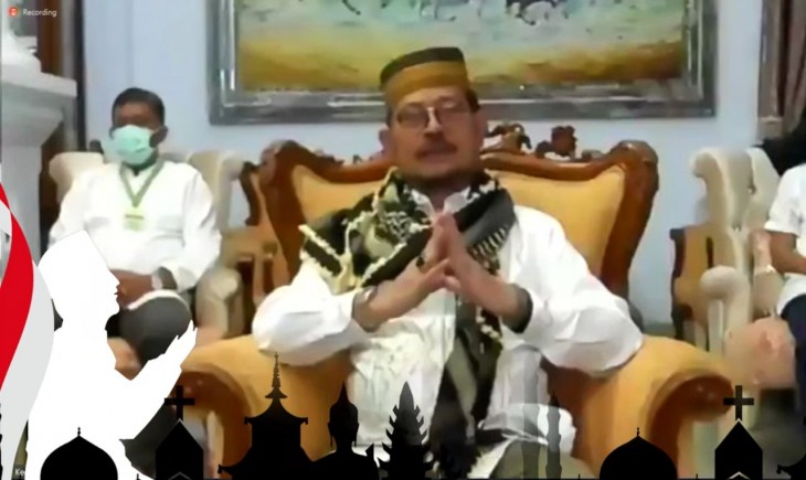 Foto : Mentan Ajak Doa Bersama Secara Virtual.
