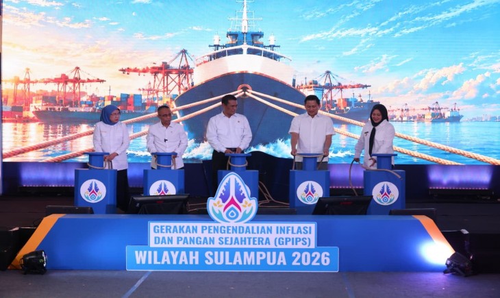 kegiatan Gerakan Pengendalian Inflasi dan Pangan Sejahtera Wilayah Sulampua 2026 di Makassar, Jumat (23/10/2026).