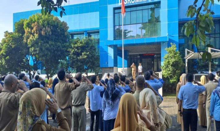 Diskominfo Kabupaten Bogor lakukan upacara peringatan Hari Kartini yang tingkat Perangkat Daerah yang berlangsung di halaman Kantor Diskominfo Kabupaten Bogor, Senin (22/4/24). (Foto: diskominfo.bogorkab)