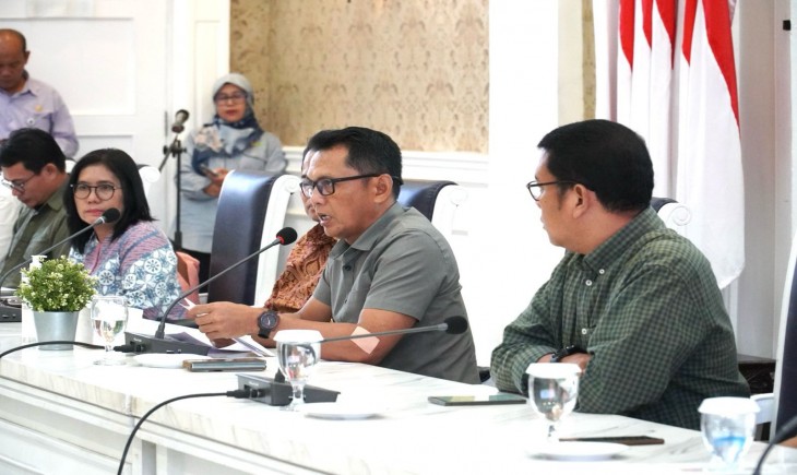 Bapanas dan Pemkot Bogor adakan Rapat Koordinasi Prognosa Neraca Pangan 2024 di Balai Kota Bogor.