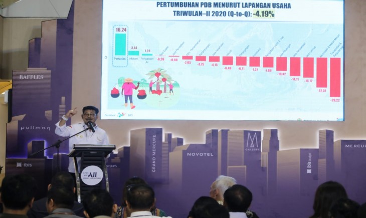 Foto : Menteri Pertanian, Syahrul Yasin Limpo (Mentan SYL) Saat menghadiri dan membuka acara Exhibition Accor : City of All.