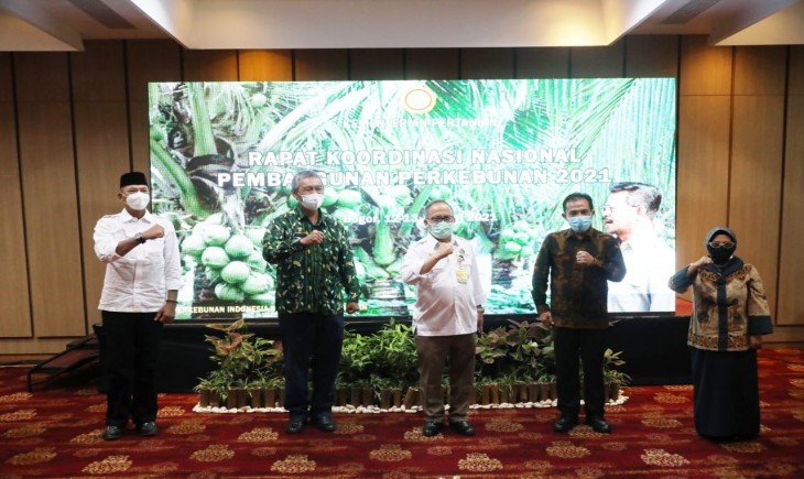 Foto : Acara  Rakornas Perkebunan 2021 yang digelar di Hotel 101 Suryakencana, Bogor, Jawa Barat.