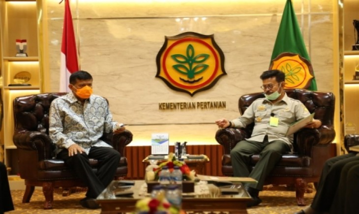 Foto : Djoko Widardjo saat Menemui Mentan Syahrul Yasin Limpo di Kantor Kementan.