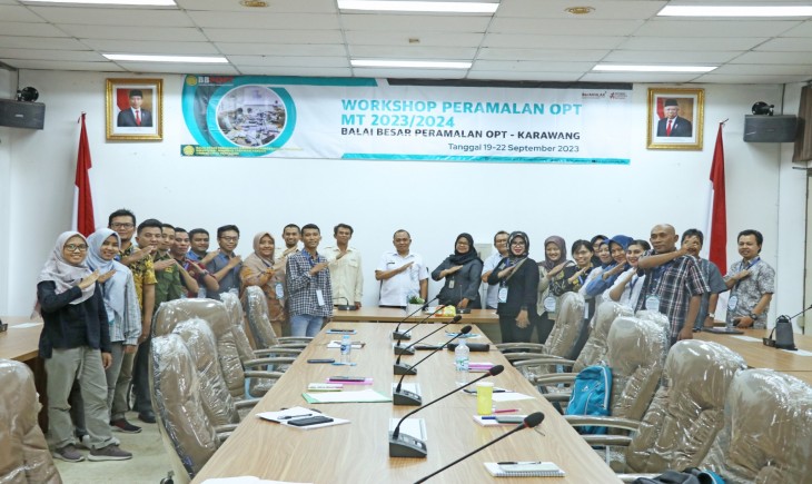 BBPOPT menggelar Workshop Peramalan Organisme Pengganggu Tumbuhan (OPT) MT. 2023/2024. (Dok. Kementan)