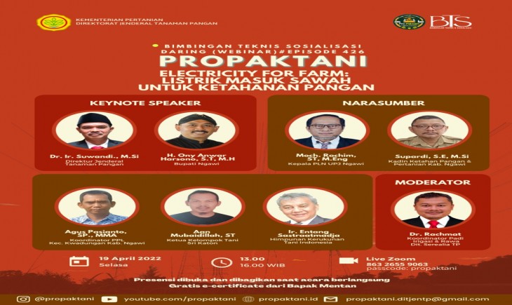 Foto : Bimtek Sosialisasi Daring (Webinar) Episode #426 Propaktani.