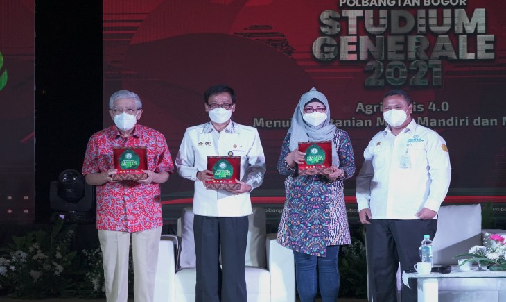 Foto : Acara Studium General Bertajuk Agribisnis 4.0 Menuju Pertanian Maju, Mandiri dan Modern, yang Diselenggarakan di Polbangtan Bogor.