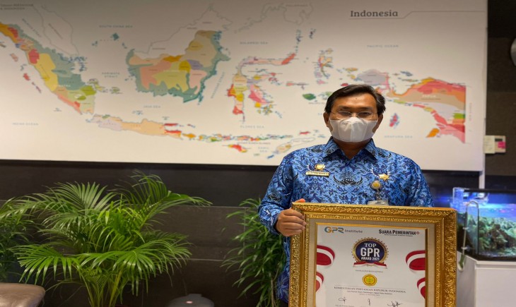 Foto : Kementerian Pertanian Meraih Penghargaan Top Government Public Relations Award 2021.