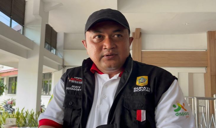 Foto: Bupati Bogor Rudy Susmanto di Cibinong, Kabupaten Bogor, Jawa Barat.