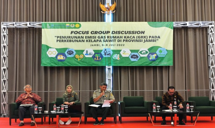 Foto : Kementan Melalui Ditjen Perkebunan Menyelenggarakan FGD Penurunan Emisi GRK pada Perkebunan Kelapa Sawit di Provinsi Jambi.