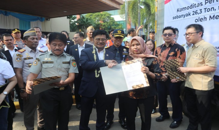 Foto : SYL di Balai Besar Karantina Pertanian Soekarno Hatta, Senin, 22 Mei 2023.