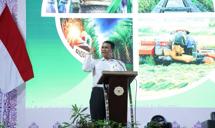 Mentan Amran usai kegiatan Asosiasi Pemerintah Kabupaten Seluruh Indonesia (APKASI) di Batam, Kepulauan Riau, Senin (19/1/2026). (Foto: dok. Kementan)