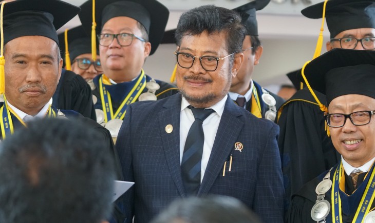 Mentan SYL di Grand Widya Wisata pada hari Jumat, 15 September 2023.