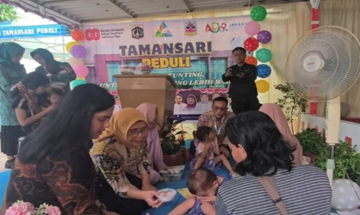 Pemkot Jakarta Barat meluncurkan Pos Gizi Tamansari Ceria untuk peningkatan status gizi balita dan pencegahan stunting di halaman Kantor Kelurahan Tamansari, Kecamatan Tamansari, Jakarta Barat, Kamis (11/9/2025). (Foto : Pemkot Jakbar).