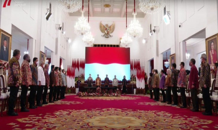 Foto : Rapat Koordinasi Nasional (Rakornas) Pengendalian Inflasi Tahun 2022, di Istana Negara.