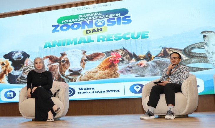 Sosialisasi Zoonosis dan Animal Rescue yang diselenggarakan oleh Otorita IKN di Gedung Kemenko 3, Kalimantan Timur, Kamis (15/10/2026).