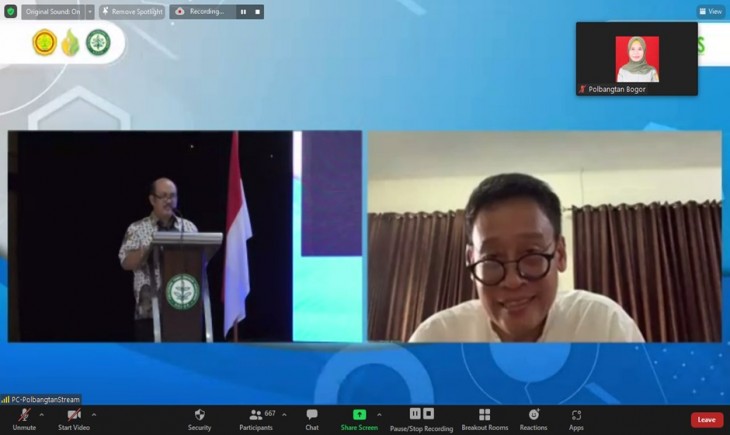 Foto : Kepala BPPSDMP, Dedi Nursyamsi Pada Acara MAF Secara Virtual.