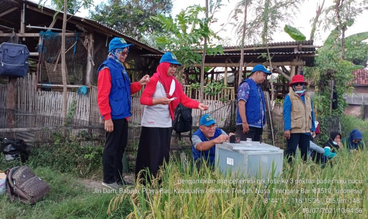 Foto : Pengukuran Emisi GRK, Lombok Tengah.