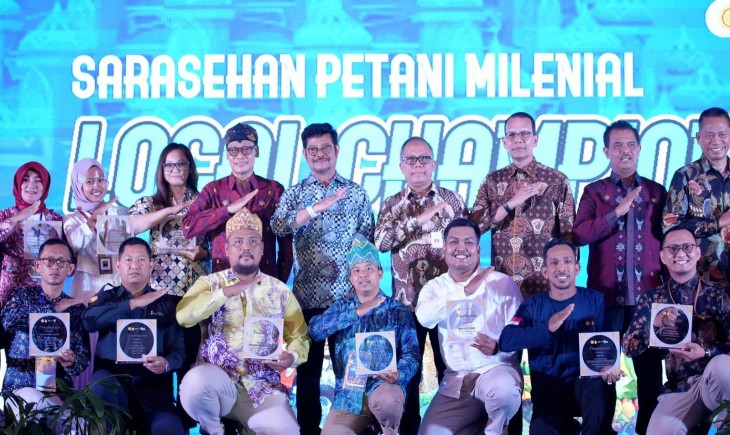 Foto : Malam puncak Sarasehan Petani Milenial “Local Champion” 2023 di Hotel Claro Makassar, Sulawesi Selatan, 20 – 22 Juli 2023.
