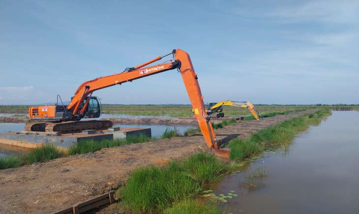 Kementan melalui Direktorat Jenderal Lahan dan Irigasi Pertanian (Ditjen LIP) terus menggenjot program rehabilitasi irigasi melalui pompanisasi dan pipanisasi. (Foto: Dok. Kementan)