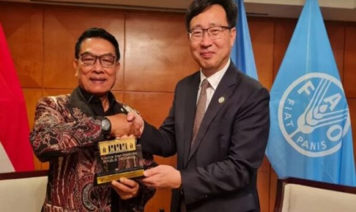 Kepala staf kepresidenan, Moeldoko saat bertemu FAO. (istimewa)