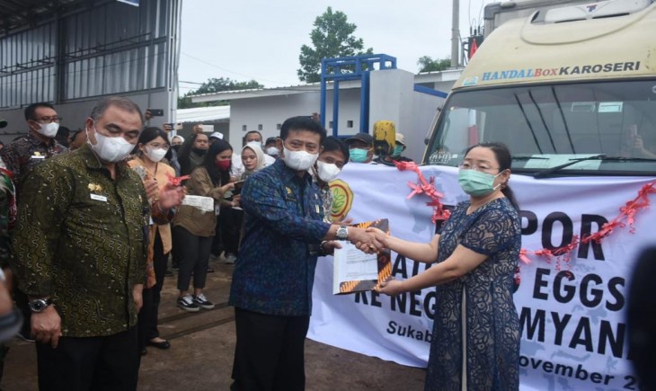 Foto : Menteri Pertanian Syahrul, Melepas Ekspor Telur Tetas atau Hatching Egg (HE).