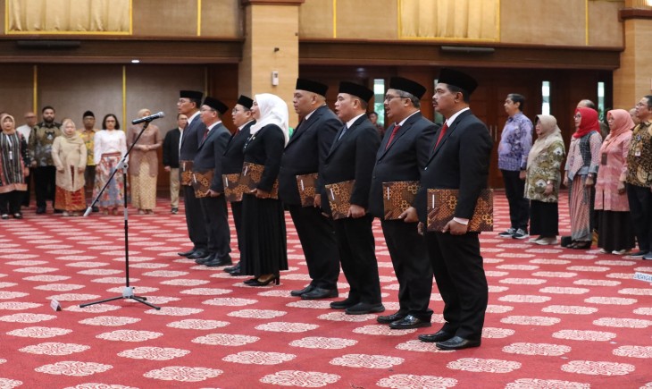 Menteri Pertanian, Andi Amran Sulaiman melantik sejumlah pejabat eselon I. (Foto: Dok. Kementan)