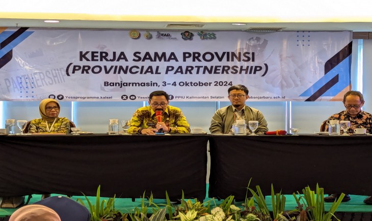 Kegiatan kerja sama tingkat provinsi yang diselenggarakan oleh Provincial Project Implementation Unit (PPIU) Kalimantan Selatan berlangsung pada 3-4 Oktober 2024 di Aston Banua Hotel, Banjarmasin. (Foto: Dok. Kementan)