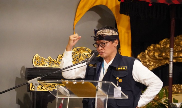 Foto : Kepala BPPSDMP Dedi Nursyamsi, Pada Pertemuan Pengembangan Dan Penguatan Jejaring Kerjasama Antar Duta Petani Milenial (DPM)/Duta Petani Andalan (DPA) Kementan Di Bali.