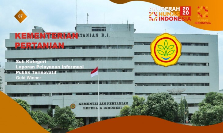 Foto : Kementan Menangkan Dua Penghargaan Tertinggi Sebagai Kementerian Yang Memberi Laporan Informasi Publik Terinovatif Dan PPID Utama Terbaik Dalam Ajang Anugrah Humas Indonesia (AHI) 2021.