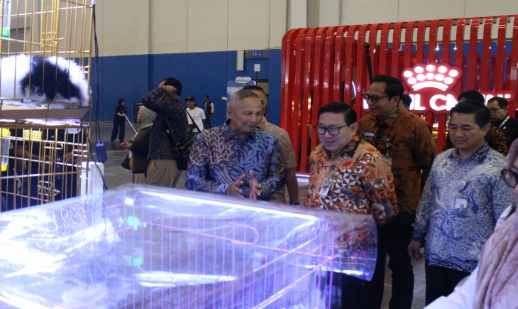 Direktur Jenderal Peternakan dan Kesehatan Hewan (Dirjen PKH) Kementan Agung Suganda saat menghadiri Indonesia International Pet Expo (IIPE) 2026 di ICE, Jumat (4/9/2026). (Foto : Kementan)