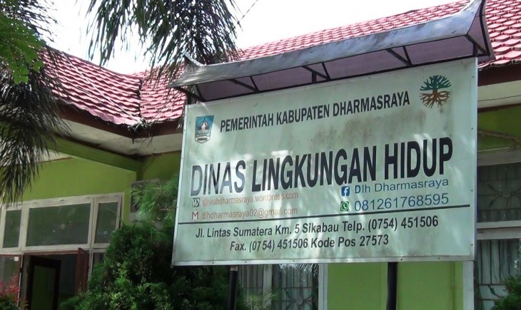 Dinas Lingkungan Hidup (DLH) Kabupaten Dharmasraya, Sumatera Barat. (Foto : lintasmedianews)