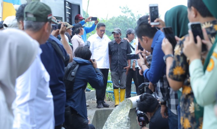 Wamentan, Sudaryono mengajak para petani di Kabupaten Deli Serdang, Provinsi Sumatera Utara (Sumut) untuk mengoptimalkan program pompanisasi. (Foto: Dok. Kementan)